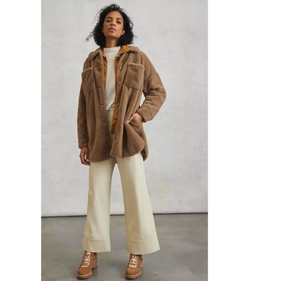 Anthropologie Simone Faux Fur Shirt Jacket XS - Picture 4 of 5